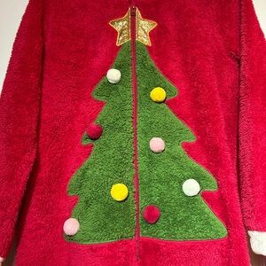 Festive Red Christmas Tree Kids Jacket